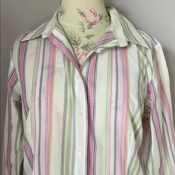 Thomas pink striped button down size 12 - Picture 2 of 6
